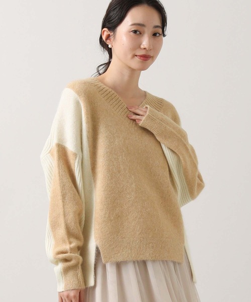 【新品・未使用】ENDAY 2wayチェックニット EN'DAY(エンディ) 2WAYモヘアチェックニット | ビーセカンド(B'2nd