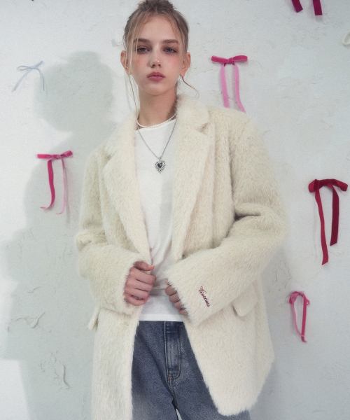 Vivacious(ビバシャス)の「Elizabeth Boucle Blazer GREY(その他アウター・レディース・グレー・FREE)」の9枚目の写真