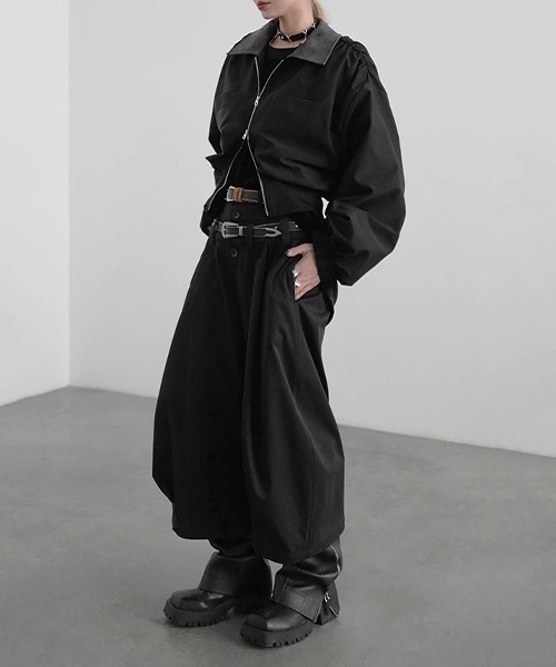 CHENTAITAI】カラーブロックスタンドカラーブルゾン CTW25a022