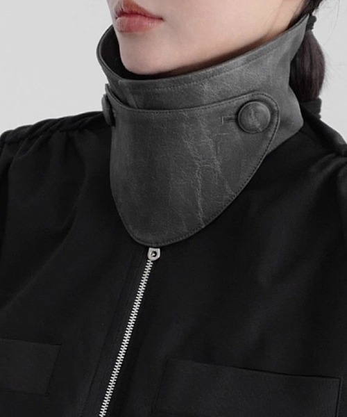 CHENTAITAI】カラーブロックスタンドカラーブルゾン CTW25a022