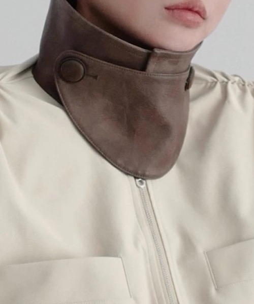 chuclla（チュクラ）の「【CHENTAITAI】カラーブロックスタンドカラーブルゾン CTW25a022（ブルゾン・レディース・ブラック/アイボリー・M）」の16枚目の写真