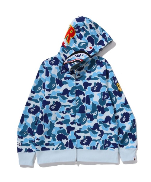 A BATHING APE（アベイシングエイプ）の「ABC CAMO 2ND SHARK FULL ZIP HOODIE（パーカー・メンズ・ブルー/ピンク/グリーン・MEDIUM/X-LARGE/SMALL/LARGE/XX-LARGE）」の3枚目の写真