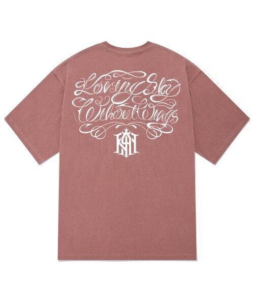 KAN6312(カン6312)の「KTPP0019 チカノレタリングピグメント半袖Tシャツ - ピンク(Tシャツ/カットソー・メンズ・その他・MEDIUM/LARGE/X-LARGE)」の1枚目の写真