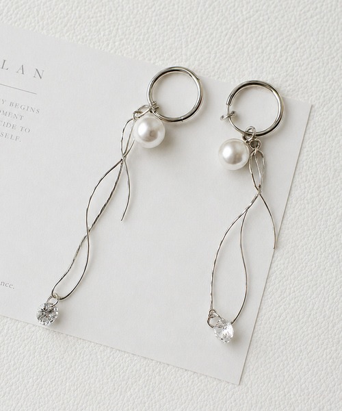 NOLITA LABORATORY(ノリータラボラトリー)の「【 NOLITA / ノリータ 】 ビーズパール メタルライン フープイヤリング JOY-SOU(イヤリング・レディース・シルバー/ゴールド・FREE)」の1枚目の写真