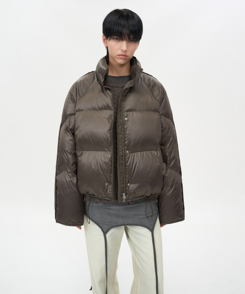 グロッシーグースダウンジャケット BROWN