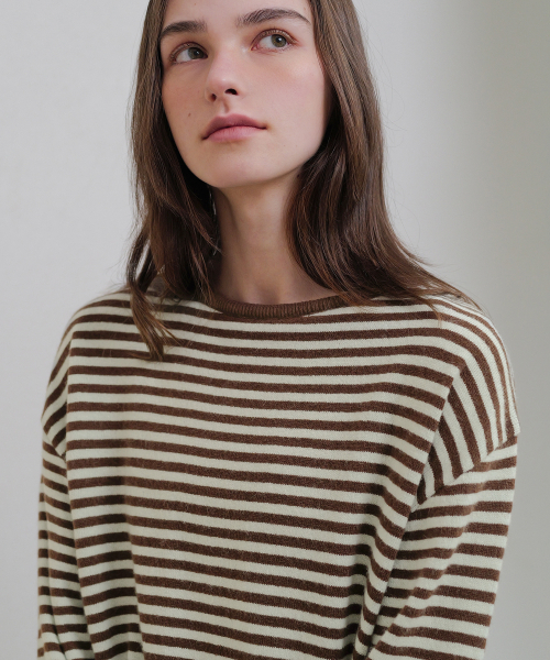 ANDNEEDS(アンドニーズ)の「Meg stripe knit (mint)(ニット/セーター・レディース・その他・FREE)」の2枚目の写真