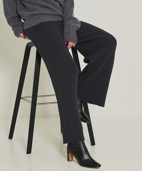 coca(coca)(コカ)の「ラビットライクニットパンツ/レギンス(その他パンツ・レディース・チャコール/ライトグレー・L/M/S)」の1枚目の写真