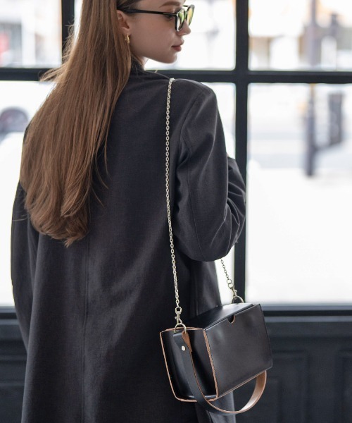 TIDEWAY（タイドウェイ）の「TIDEWAY vanityboxbag タイドウェイ バニティボックスバッグ（ハンドバッグ・レディース・シルバー/ブラック・FREE）」の5枚目の写真