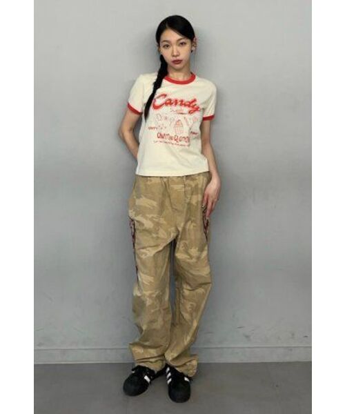 PAPERBOY（ペーパーボーイ）の「キャンディリンガー半袖Tシャツ-レッド（Tシャツ/カットソー・レディース・その他・SMALL/MEDIUM）」の3枚目の写真
