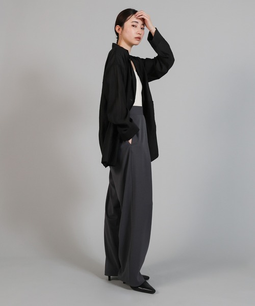 select MOCA Et(セレクトモカエト)の「【Et】Sheer Tailored Jacket(テーラードジャケット・レディース・ブラック/アイボリー・FREE)」の20枚目の写真