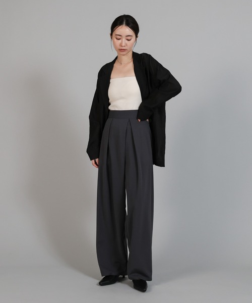select MOCA Et(セレクトモカエト)の「【Et】Sheer Tailored Jacket(テーラードジャケット・レディース・ブラック/アイボリー・FREE)」の18枚目の写真