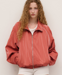 DOFFSEPT（ドフセプト）の「FAUX Leather Windbreaker in Pink（ライダースジャケット）」