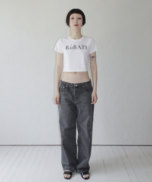 RUBATI(ルバティ)の「ロゴクロップTシャツ_ホワイト(Tシャツ/カットソー・レディース・その他・size2/size1)」の4枚目の写真