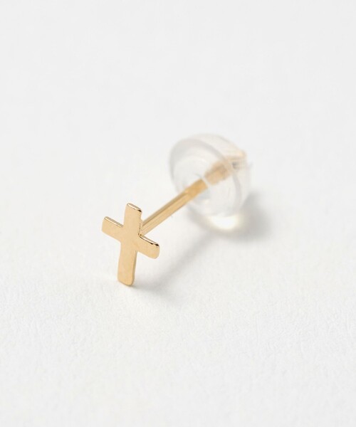 BEAUTY&YOUTH UNITED ARROWS(ビューティーアンドユースユナイテッドアローズ)の「K18 クロス ピアス(ピアス(両耳用)・レディース・ゴールド・FREE)」の2枚目の写真