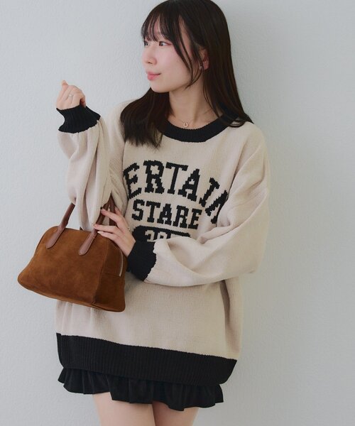 ロゴモールニット（ニット/セーター）｜Another Branch olive des