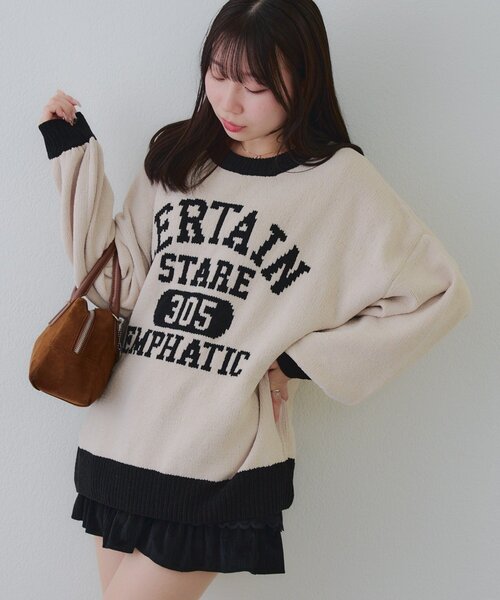 ロゴモールニット（ニット/セーター）｜Another Branch olive des