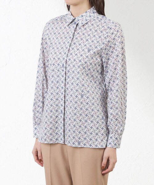 amaca(アマカ)の「【LIBERTY】Ribbon Medallion タナローンシャツブラウス(シャツ/ブラウス・レディース・オフホワイト・38/40)」の8枚目の写真