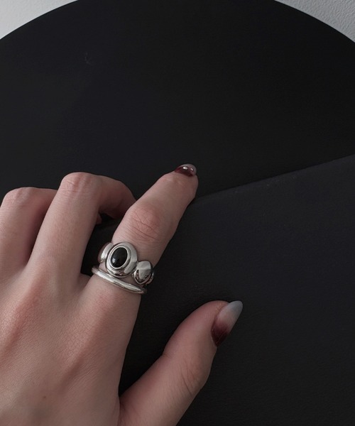 ブラックストーンレトロシルバーリング（リング）｜MONOe（モノエ）の