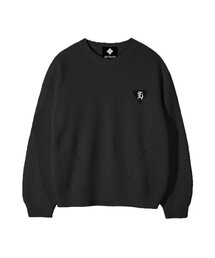 EIGHTVOLUME（エイトボリューム）の「EV E Patch Haji Knit Overfit Man-to-Man (Black)（ニット/セーター）」