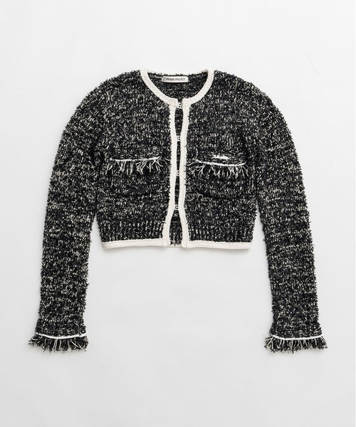 PRANK PROJECT（プランクプロジェクト）の「【Pre-Order】フロントチャームニットジャケット / Front Charm Knit Jacket（ニット/セーター・レディース・ブラック/ホワイト・FREE）」の16枚目の写真