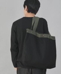 SAINTCREW（セントクルー）の「ミニマルビッグサイズショルダーバッグ MBS-122 カーキブラック（エコバッグ/サブバッグ）」