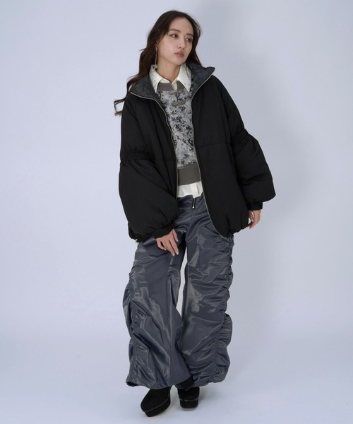 HARE（ハレ）の「2WAYフロントジップギャザーハイウエストパンツ(HARE)（その他パンツ・レディース・ブラック/グレー・FREE）」の12枚目の写真