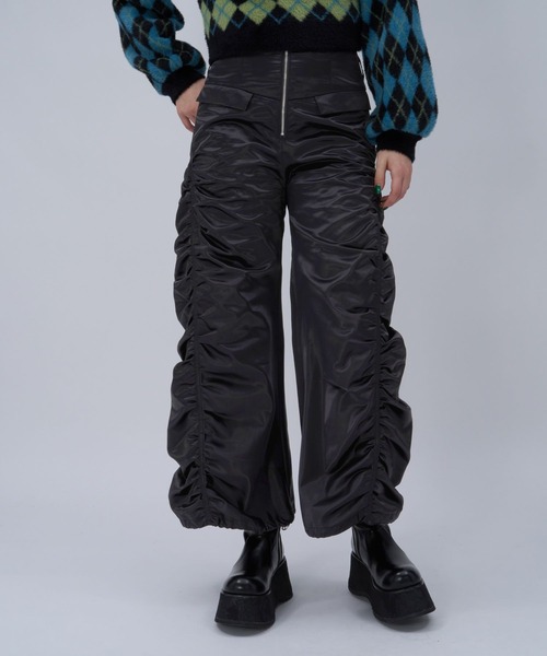 HARE（ハレ）の「2WAYフロントジップギャザーハイウエストパンツ(HARE)（その他パンツ・レディース・ブラック/グレー・FREE）」の13枚目の写真