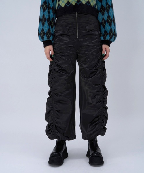 HARE（ハレ）の「2WAYフロントジップギャザーハイウエストパンツ(HARE)（その他パンツ・レディース・ブラック/グレー・FREE）」の17枚目の写真