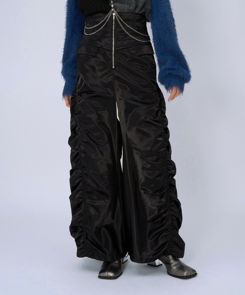 HARE（ハレ）の「2WAYフロントジップギャザーハイウエストパンツ(HARE)（その他パンツ・レディース・ブラック/グレー・FREE）」の18枚目の写真