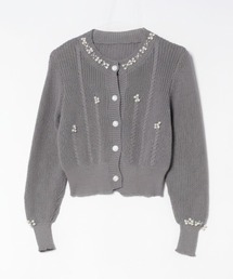ULEULA（ウルア）の「ビジュー付きニットカーディガン（カーディガン/ボレロ）」