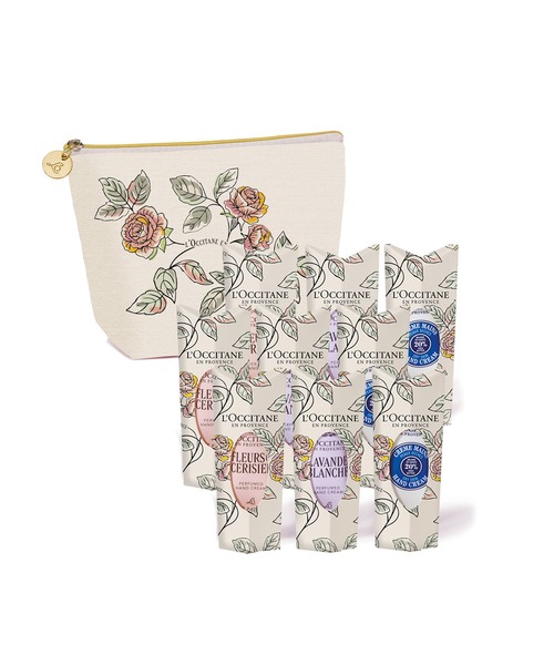 L'OCCITANE（ロクシタン）の「【数量限定 母の日ギフト】カドー アン フルール 9本 ミニサイズのハンドクリーム9本 ギフトセット ポーチ付き（ボディケアキット/ギフトセット・レディース・その他・FREE）」の7枚目の写真