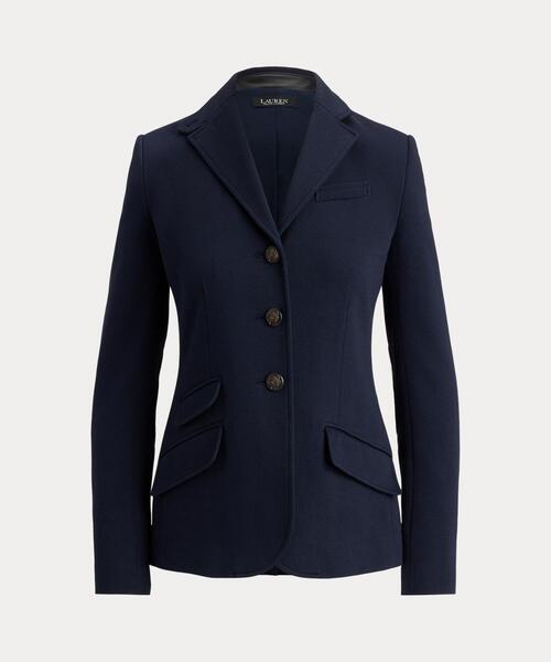 LAUREN RALPH LAUREN(ローレン ラルフ ローレン)の「コットン ヘリンボーン ジャカード ブレザー(テーラードジャケット・レディース・ネイビー系1・6/4/2/0)」の2枚目の写真