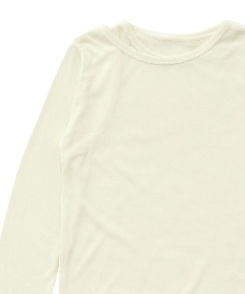 select MOCA(セレクトモカ)の「シアーレイヤードアシメネックトップス(Tシャツ/カットソー・レディース・クリアブルー/グレー/オフホワイト/チャコールグレー・FREE)」の16枚目の写真