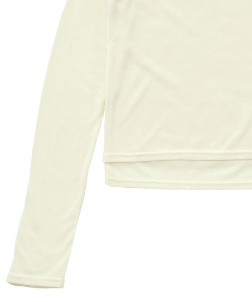 select MOCA(セレクトモカ)の「シアーレイヤードアシメネックトップス(Tシャツ/カットソー・レディース・クリアブルー/グレー/オフホワイト/チャコールグレー・FREE)」の17枚目の写真