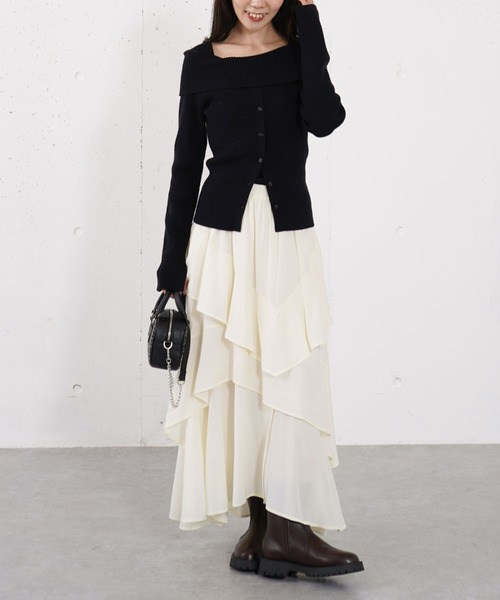 archives（アルシーヴ）の「フロントボタンオフショルプルオーバー（ニット/セーター・レディース・グレー/ブルー/アイボリー/ブラック・MEDIUM）」の16枚目の写真