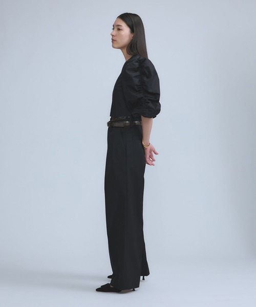 Chaos（カオス）の「Chaos(カオス)/ エクールトラウザー　【セットアップ可】（スラックス・レディース・ブラック/ベージュ・38/36）」の4枚目の写真