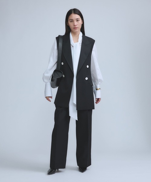 Chaos（カオス）の「Chaos(カオス)/ エクールトラウザー　【セットアップ可】（スラックス・レディース・ブラック/ベージュ・38/36）」の9枚目の写真