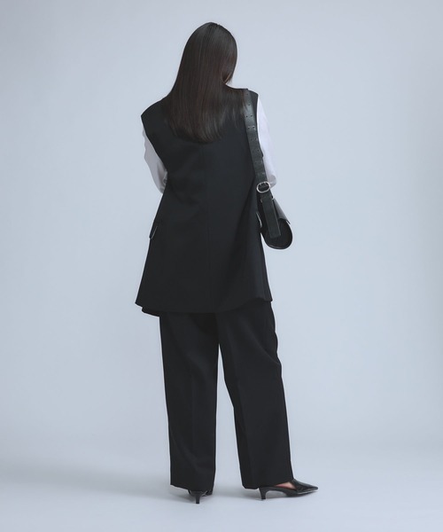 Chaos（カオス）の「Chaos(カオス)/ エクールトラウザー　【セットアップ可】（スラックス・レディース・ブラック/ベージュ・38/36）」の11枚目の写真