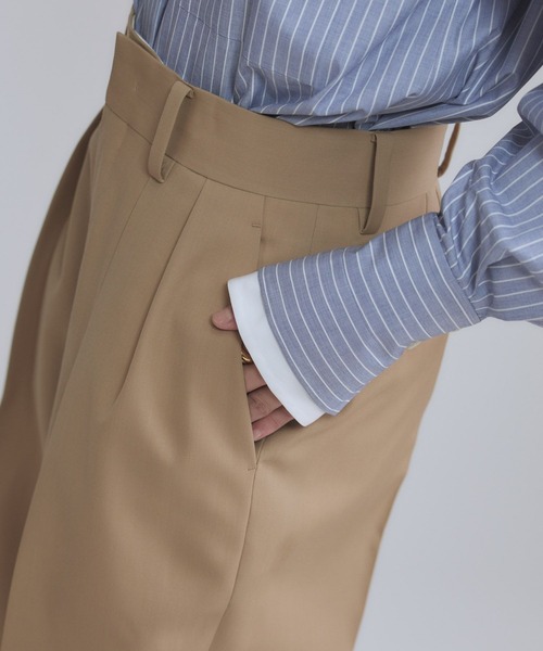 Chaos（カオス）の「Chaos(カオス)/ エクールトラウザー　【セットアップ可】（スラックス・レディース・ブラック/ベージュ・38/36）」の6枚目の写真