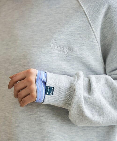 PENNEYS（ぺニーズ）の「【PENNEYS（ぺニーズ）別注】ロゴ刺繍 裏毛ラグランスウェット（スウェット・レディース・クリーム/ナチュラル/ライトブルー/ネイビー・M/L）」の10枚目の写真