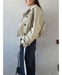 LAGUNAMOON（ラグナムーン）の「タックヘムトレンチライクショートブルゾン（ブルゾン）」