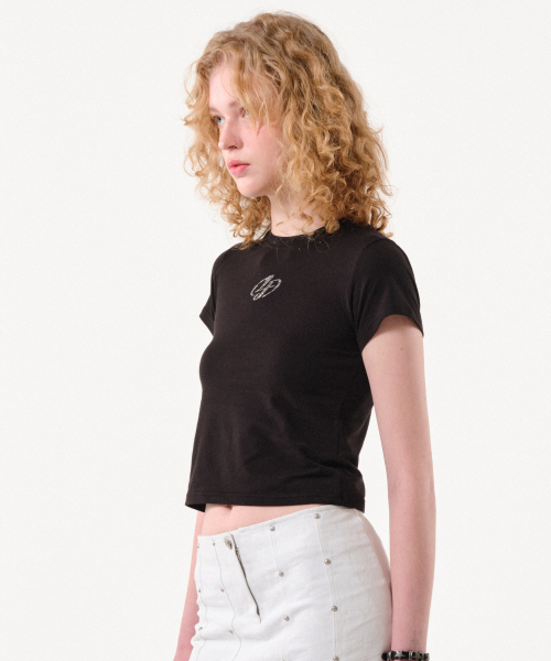FOR THE WEATHER(フォーザウェザー)の「クリスタルシンボルTシャツ(ブラック)(Tシャツ/カットソー・レディース・その他・SMALL)」の2枚目の写真