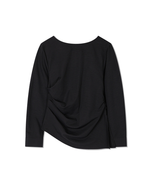 Yuje(ユジェ)の「NOMA DRAPE SHIRTS (3color,2size)(シャツ/ブラウス・レディース・ブラック/ダークブラウン/アイボリー・SMALL/MEDIUM)」の13枚目の写真