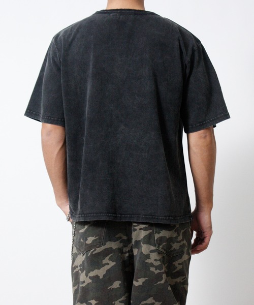 NYLAUS(ナイラス)の「【Nylaus】ヘンリーネック 半袖Tシャツ ヴィンテージ加工(Tシャツ/カットソー・メンズ・ホワイト/ブラック/ブラック系その他・L/M)」の14枚目の写真