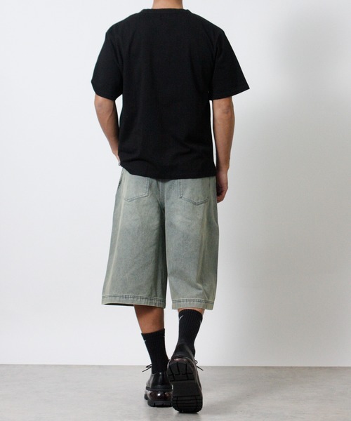 NYLAUS(ナイラス)の「【Nylaus】ヘンリーネック 半袖Tシャツ ヴィンテージ加工(Tシャツ/カットソー・メンズ・ホワイト/ブラック/ブラック系その他・L/M)」の10枚目の写真