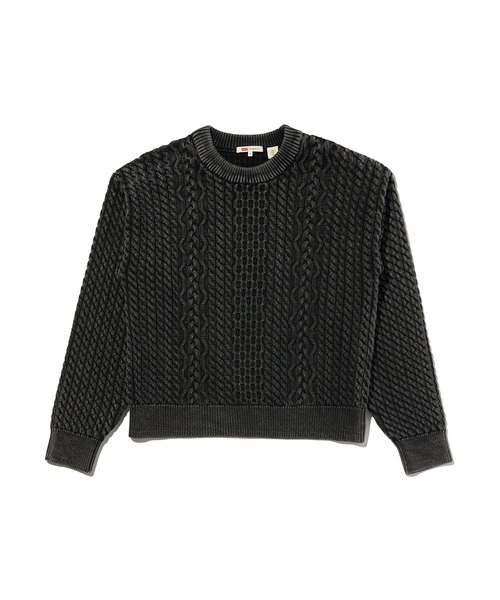 Levi's（リーバイス）の「Levi's/リーバイス LEILAH ケーブルクルーネックセーター（ニット/セーター・レディース・ブラック・XS/S/M）」の7枚目の写真