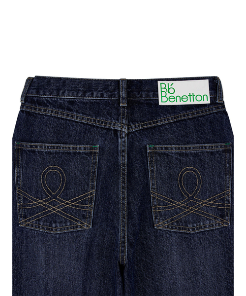 Bb' BENETTON（ビーフラットベネトン）の「ストレートウォッシュデニムパンツ（インディゴ）（デニムパンツ・レディース・その他・S/M）」の2枚目の写真