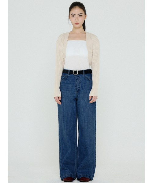 Bb' BENETTON（ビーフラットベネトン）の「ストレートウォッシュデニムパンツ（インディゴ）（デニムパンツ・レディース・その他・S/M）」の3枚目の写真
