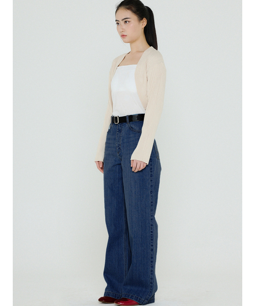 Bb' BENETTON（ビーフラットベネトン）の「ストレートウォッシュデニムパンツ（インディゴ）（デニムパンツ・レディース・その他・S/M）」の4枚目の写真