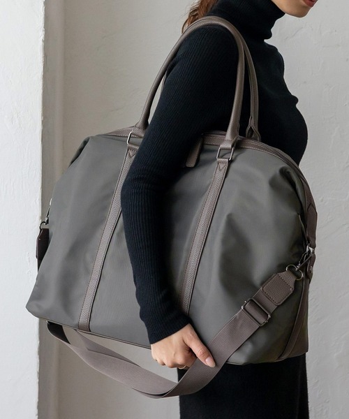 VitaFelice(ヴィータフェリーチェ)の「ナイロン2WAYボストンバッグ(ボストンバッグ・レディース・ブラック/チャコール・FREE)」の1枚目の写真